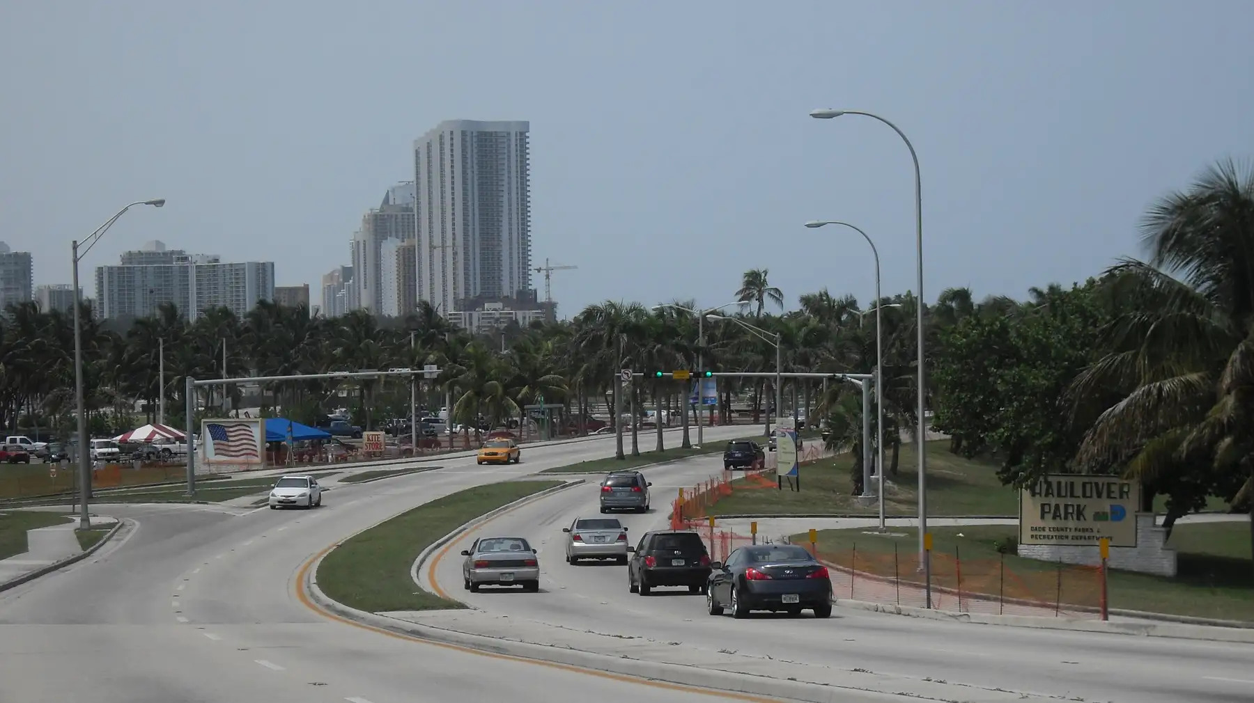 Collins Avenue at Haulover Park, looking north toward Sunny Isles — Arlen House, Sunny Isles Beach