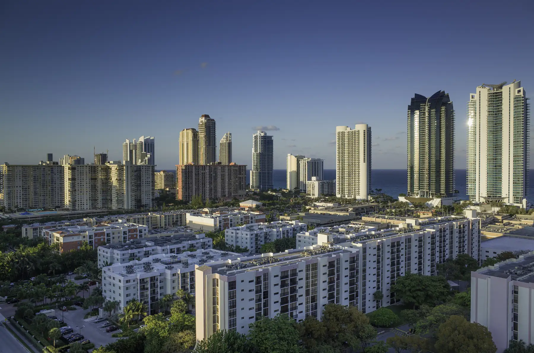 The Sunny Isles skyline from the west, 2015 — Château Beach Residences, Sunny Isles Beach