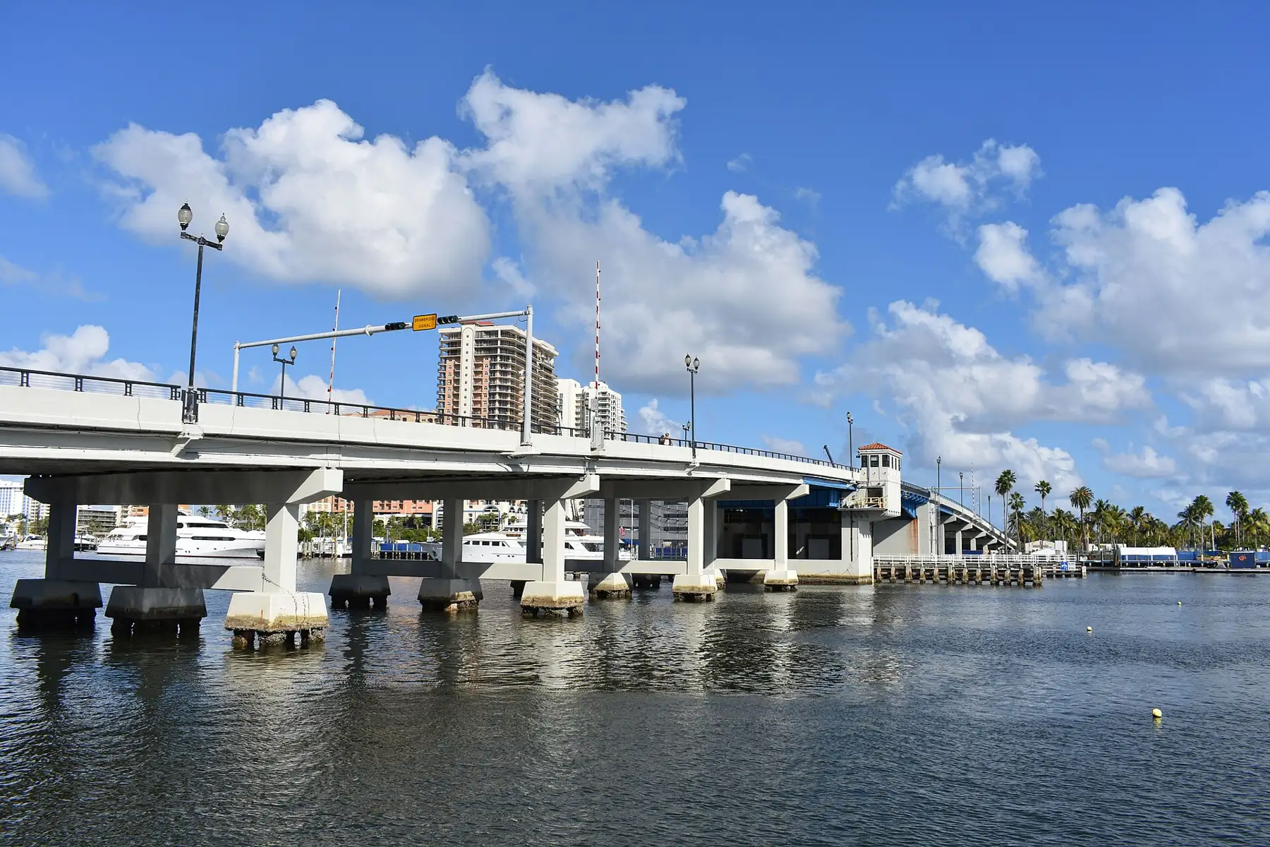 The Las Olas Boulevard bridge over the Intracoastal Waterway in Fort Lauderdale
