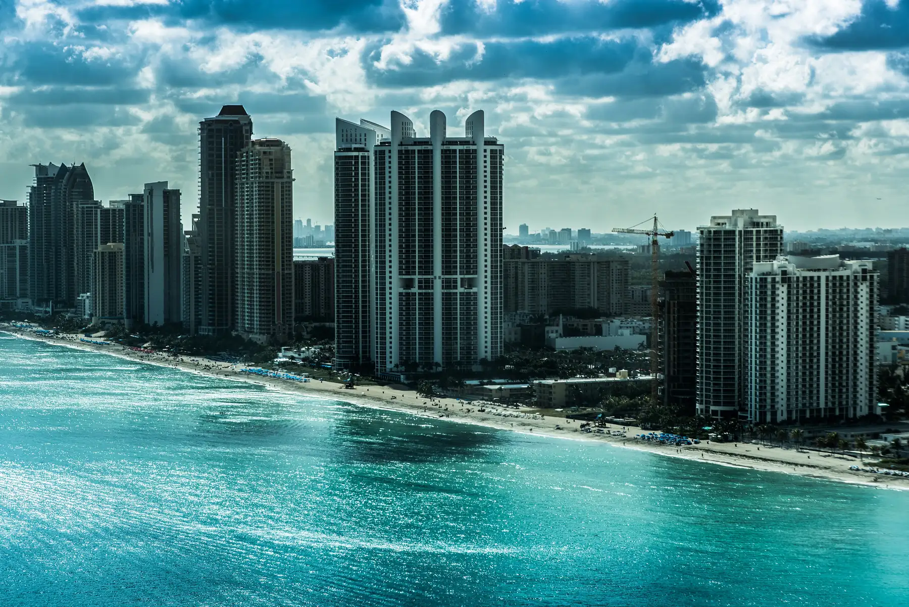 Sunny Isles oceanfront towers from the air, 2014 — Ocean Four, Sunny Isles Beach