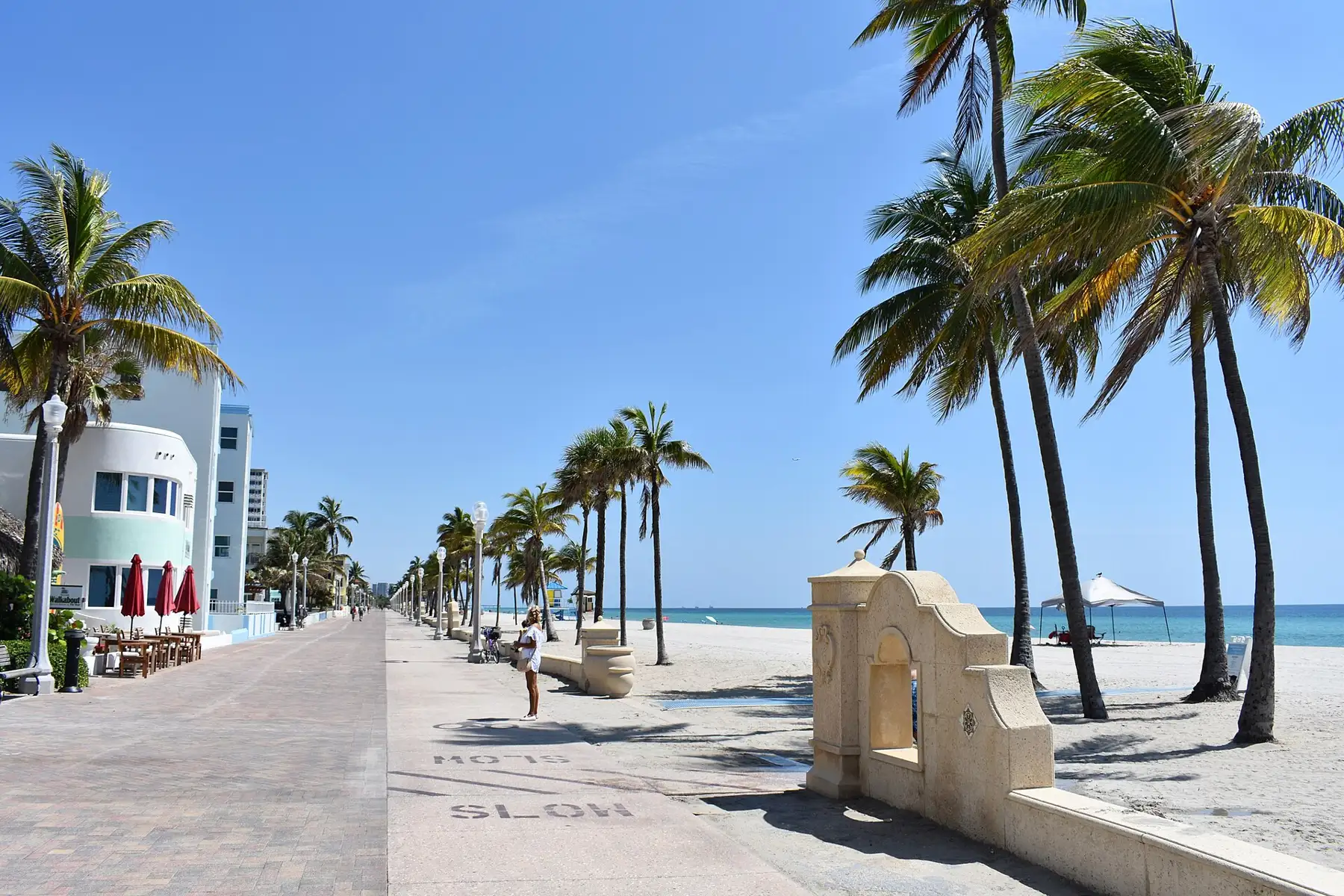 Hollywood Beach Broadwalk, a short drive north — Parker Plaza, Hallandale Beach