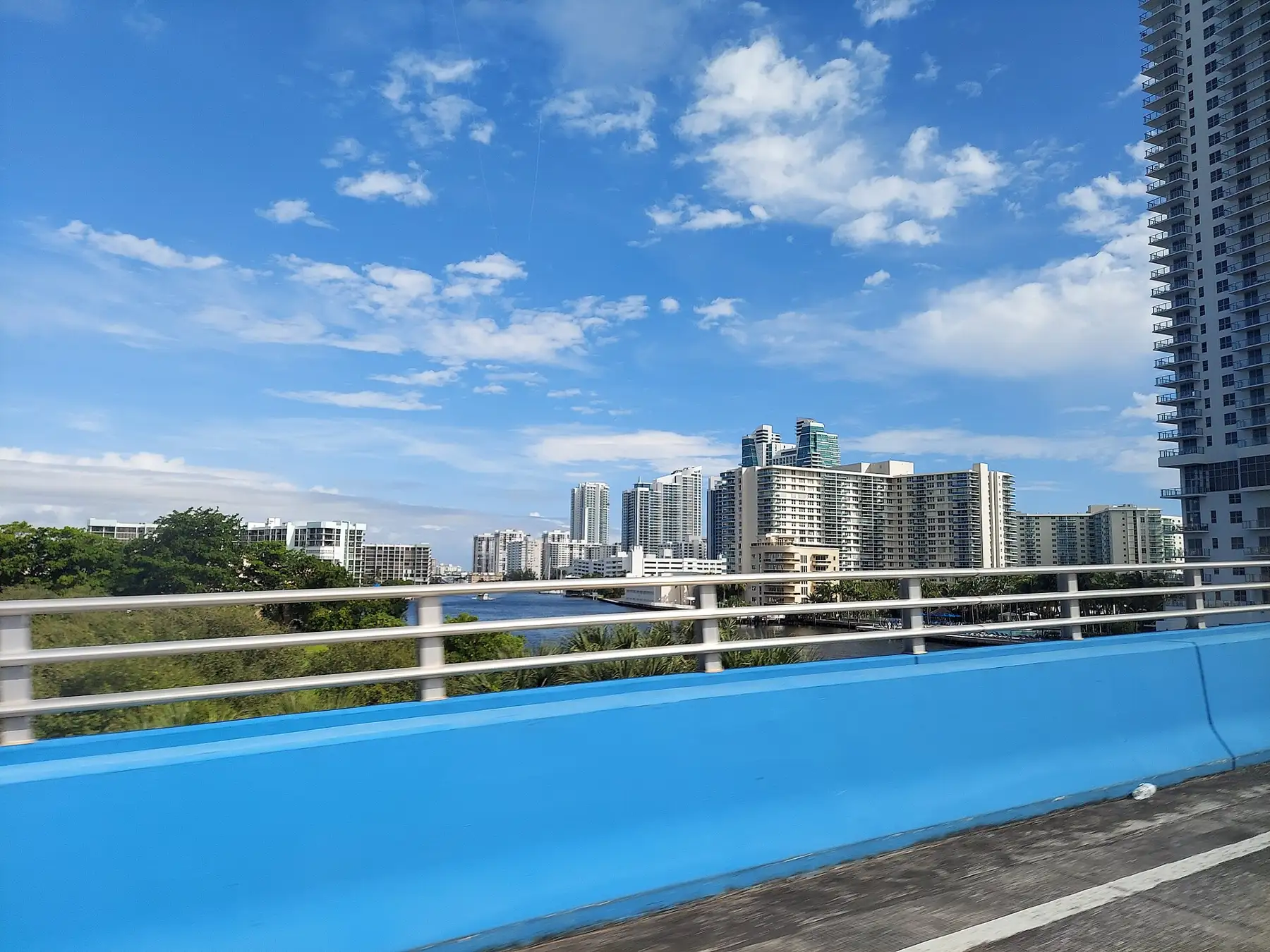 The skyline seen from Hallandale Beach Boulevard — Parker Tower, Hallandale Beach