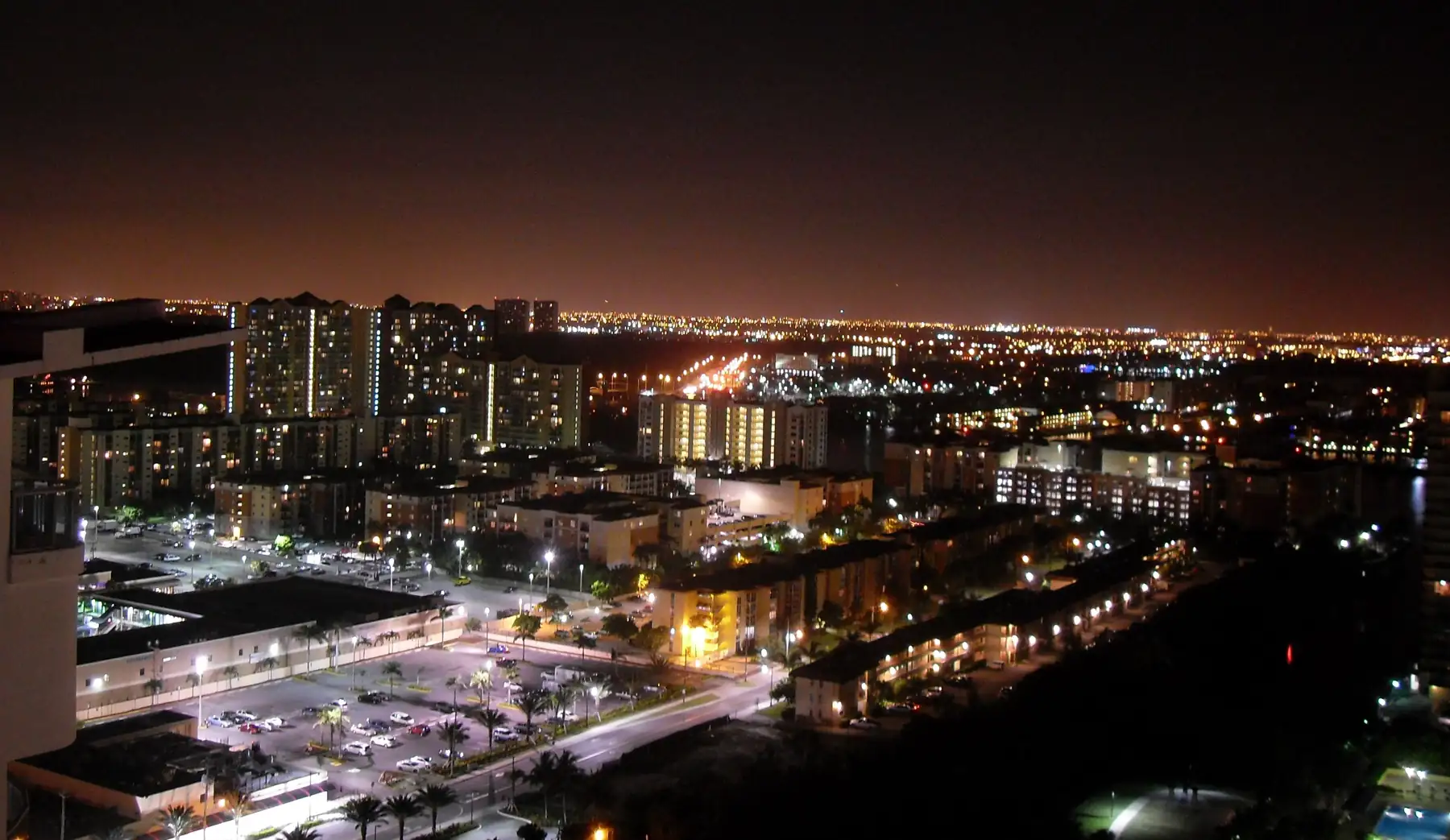Sunny Isles at night, looking west — The Pinnacle, Sunny Isles Beach