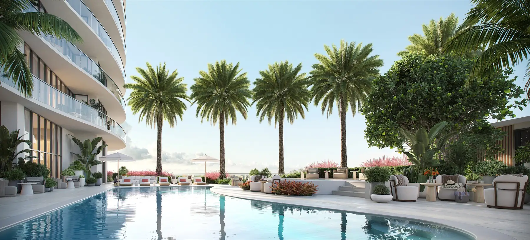 The Residences pool deck — St. Regis Residences Bahia Mar, Fort Lauderdale