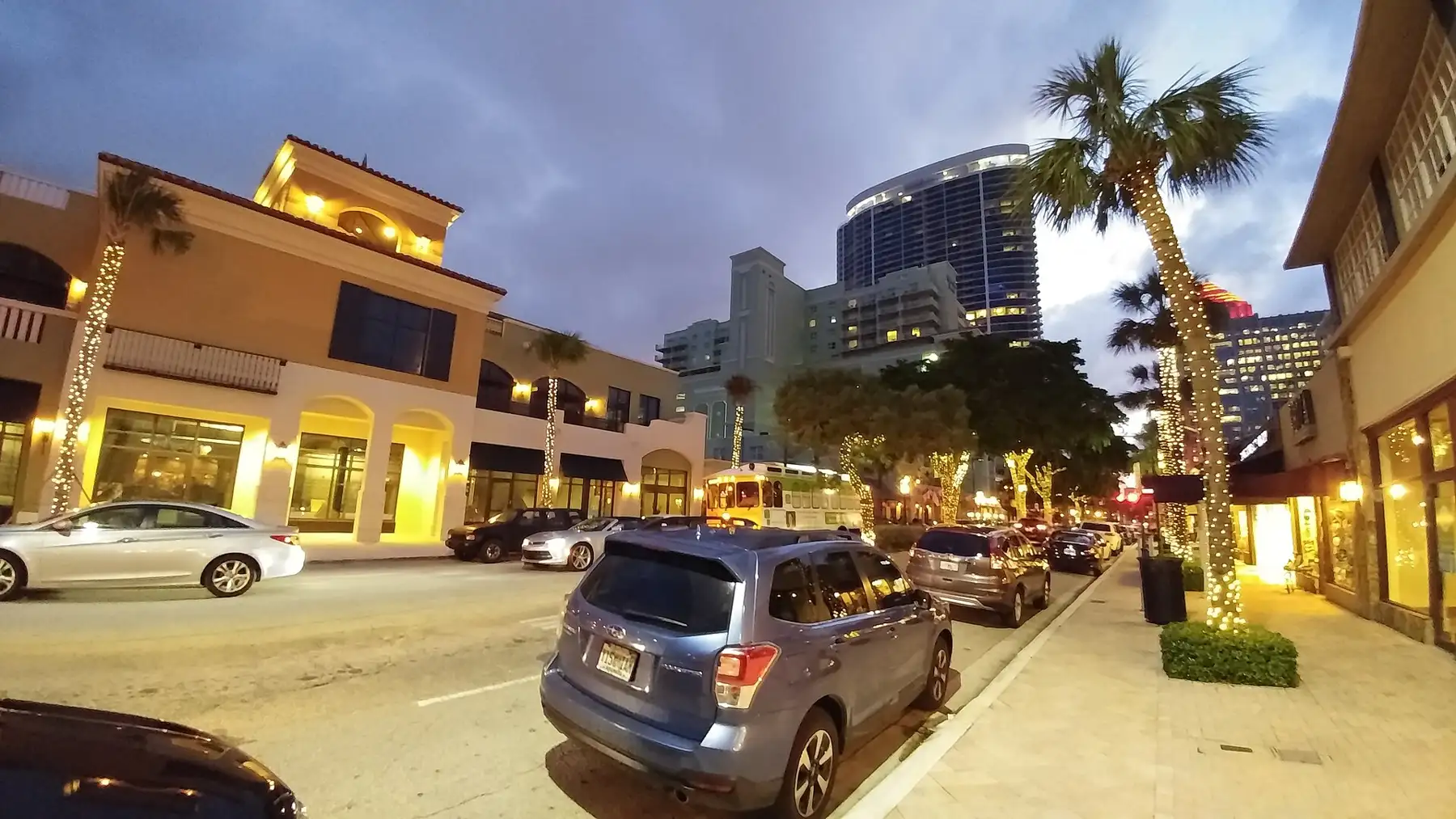 Evening on Las Olas Boulevard — Watergarden, Fort Lauderdale