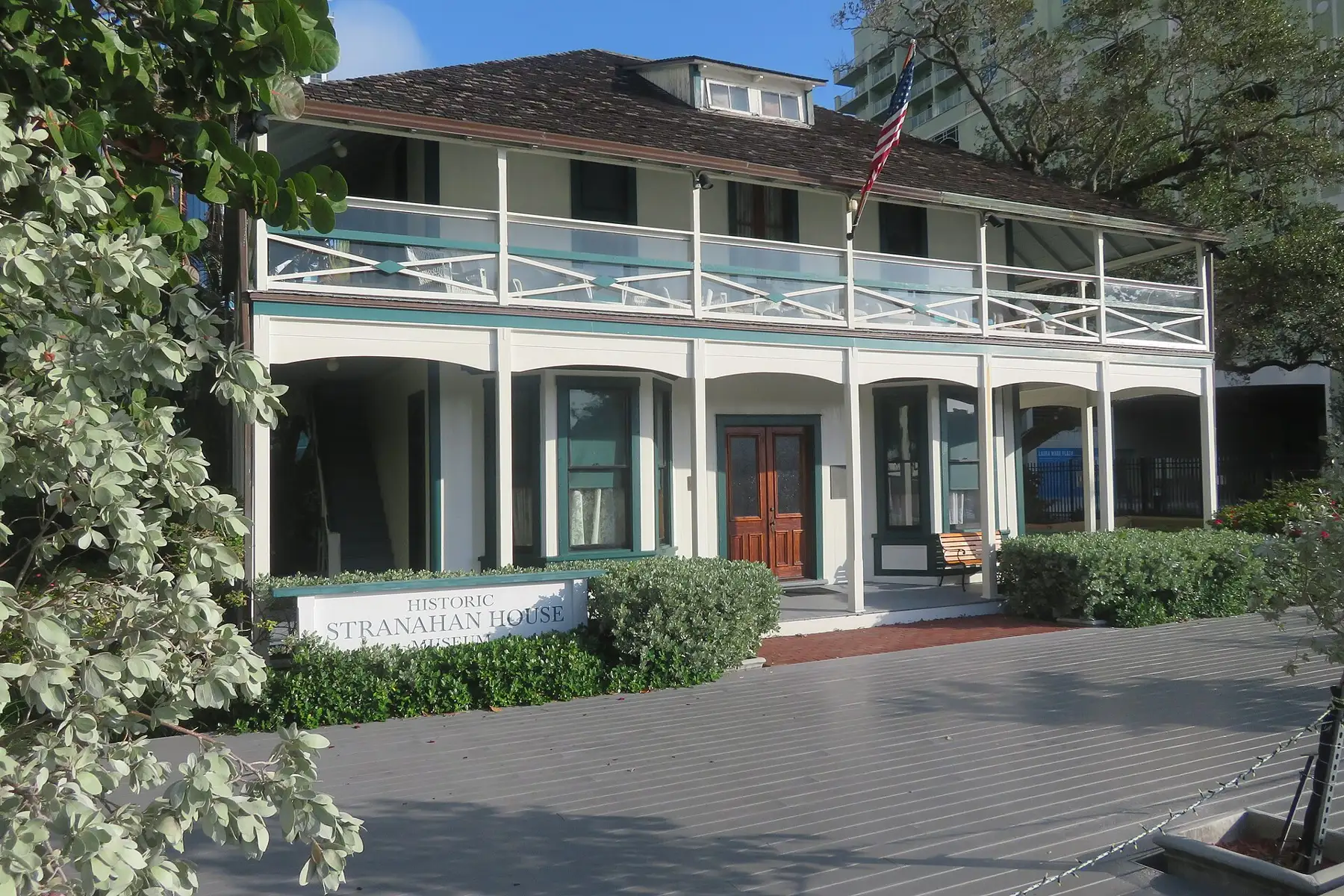 Stranahan House (1901), a short walk east along the river — Watergarden, Fort Lauderdale