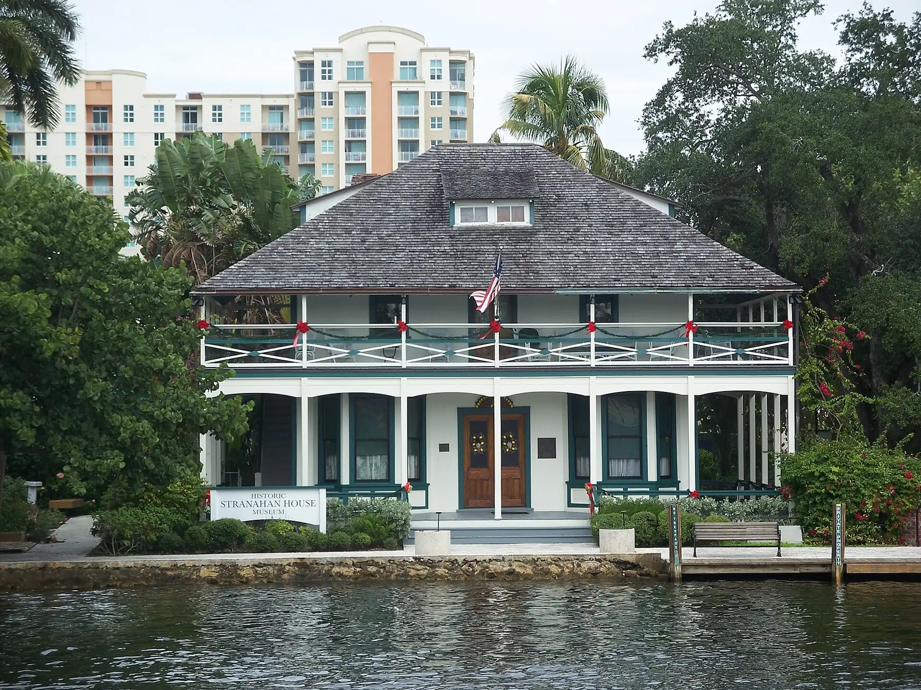 Stranahan House seen from the New River — Watergarden, Fort Lauderdale